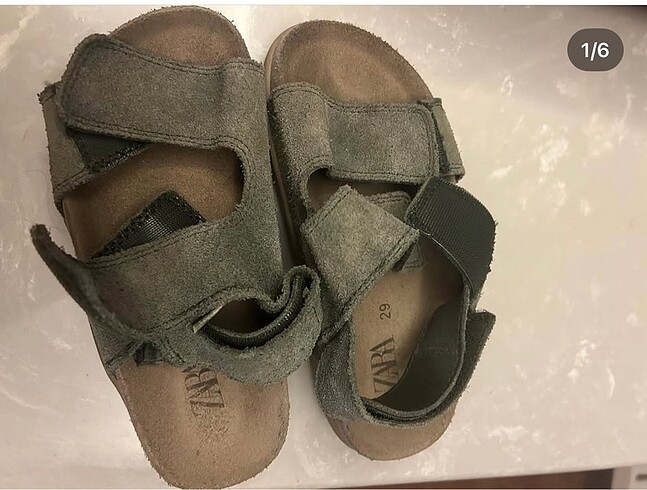 29 Beden haki Renk Şahane zara sandalet- destek için