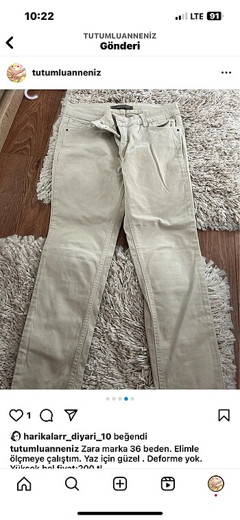 Zara pantolon şahane -