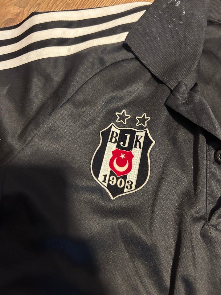 Siyah Beşiktaş Polo Yaka Kısa Kollu Forma - Görsel 2