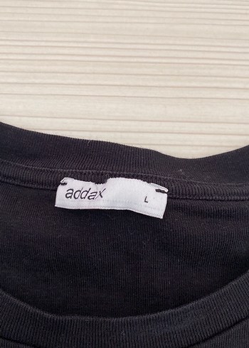 Addax Siyah Kısa Kollu Basic Tişört