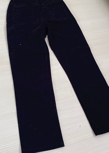 s Beden Kadın Siyah Denim Rahat Kesim Pantolon