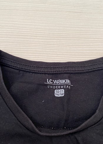 LC Waikiki Kız Çocuk Siyah Kısa Kollu Pamuklu Tişört
