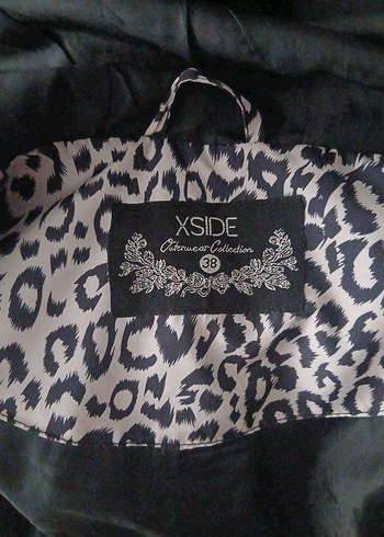 Düğmeli Leopar Desenli yağmurluk - Görsel 3