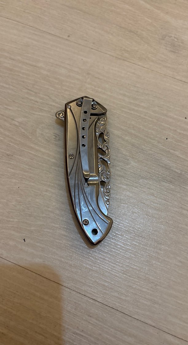 Turkuaz Renkli İşlemeli Katlanır Bıçak - Görsel 4