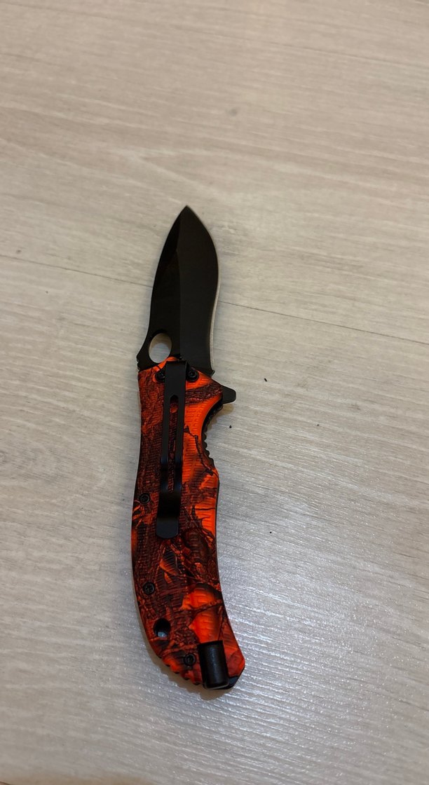 Kırmızı turuncu  Katlanabilir Cep Bıçağı - Görsel 3