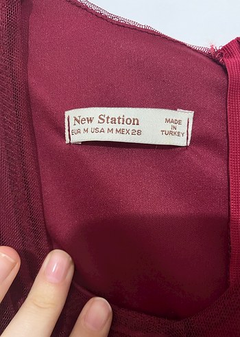 Bordo Uzun Kollu Drapeli Uzun Elbise - Görsel 3