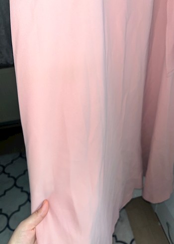 Pembe Uzun Kollu Salaş Kadın Elbise - Görsel 2