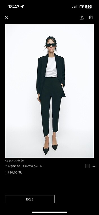 Zara kesim pantolon