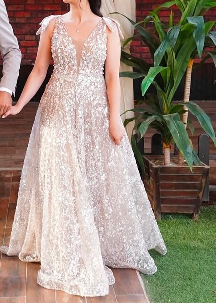 İnci işlemeli elbise - Görsel 2