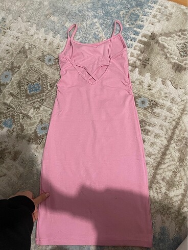 xs Beden pembe Renk BERSHKA ELBISE