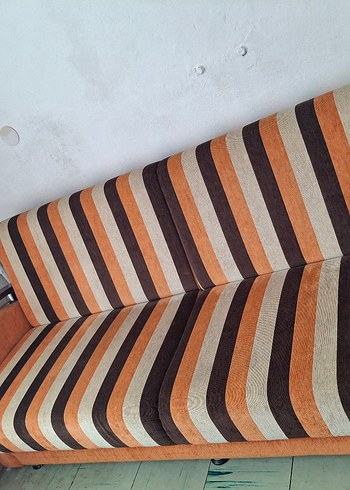 Çizgili Kahverengi Modern Koltuk Takımı - Görsel 2