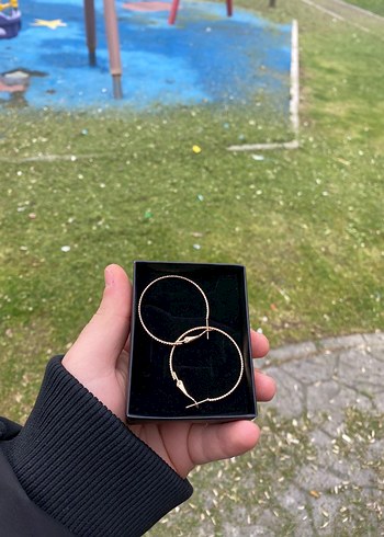 Altın Renk Mini Halka Küpeler - Görsel 2