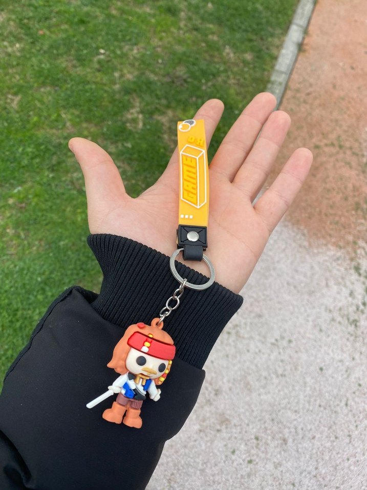 Sarı Püsküllü Rock Punk Anahtarlık - Görsel 2