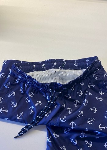 Mavi Çapa Desenli Mini Erkek çocuk deniz mayo - Görsel 3