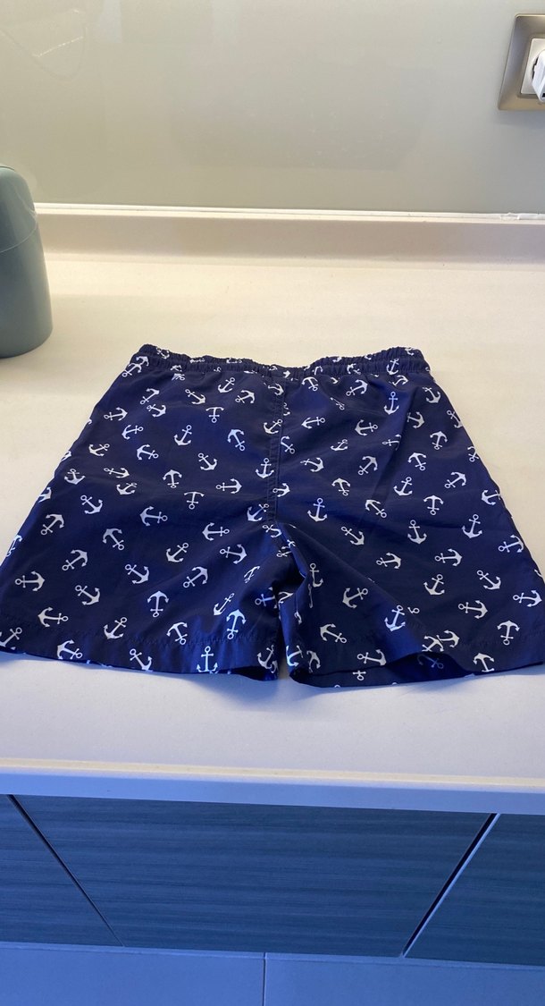 Mavi Çapa Desenli Mini Erkek çocuk deniz mayo - Görsel 2