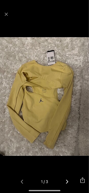 nike jordan butter yellow bolero spor üst