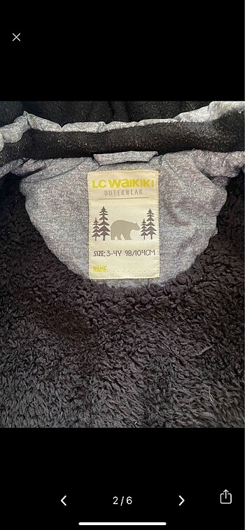 LC Waikiki Lcw erkek çocuk kaban 3-4 yaş