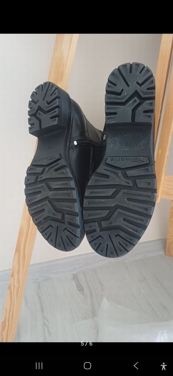 Siyah Deri Kadın Gotik Bot - Görsel 5