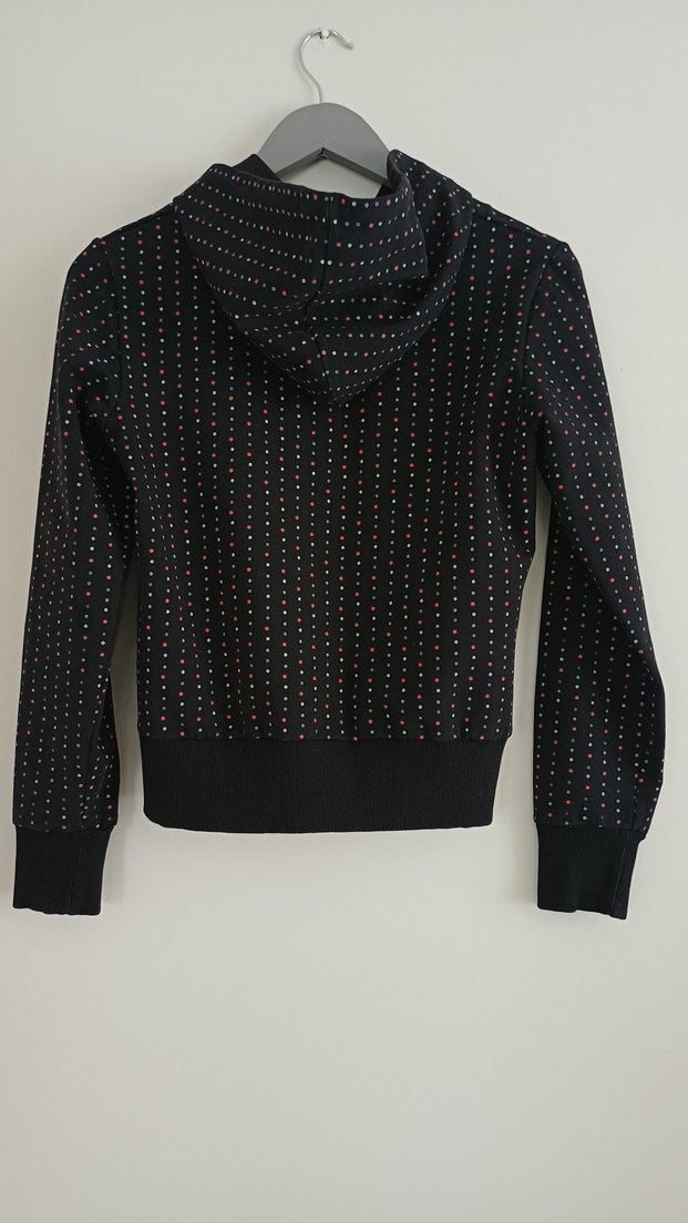 Sweatshirt Puantiyeli Kapüşonlu Fermuarlı - Görsel 2