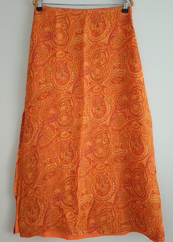 Turuncu Bohem Uzun Şifon Takım - Görsel 2