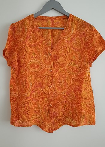 Turuncu Bohem Uzun Şifon Takım - Görsel 6