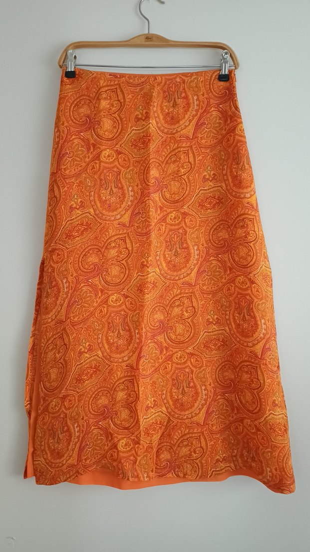 Turuncu Bohem Uzun Şifon Takım - Görsel 2