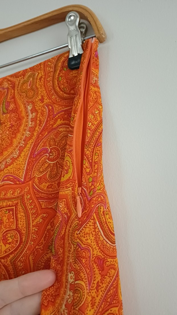 Turuncu Bohem Uzun Şifon Takım - Görsel 5