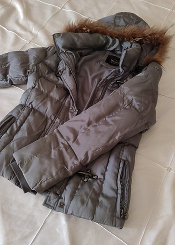 Diğer Gri Kadın Kışlık Kürklü Mont