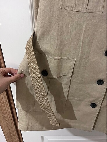 xl Beden camel Renk Zara Yelek elbise
