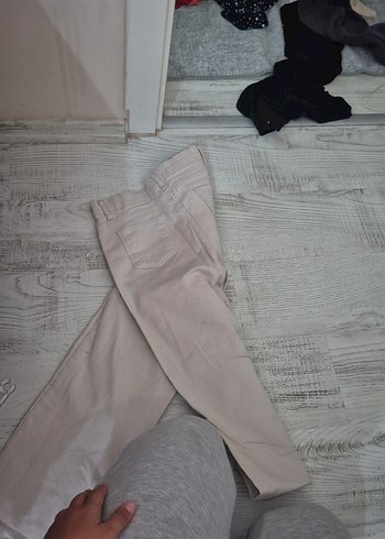 Diğer Bej Kadın kot pantolon likralı