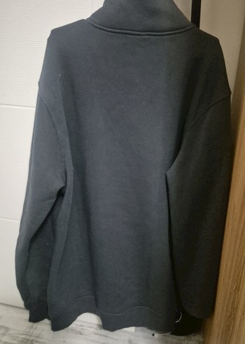 Gri  Yarım Fermuarlı Sweatshirt - Görsel 3