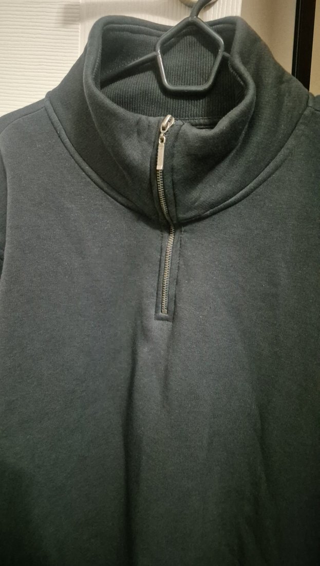 Gri  Yarım Fermuarlı Sweatshirt - Görsel 2