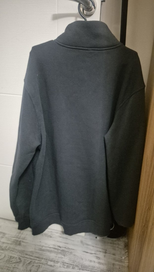 Gri  Yarım Fermuarlı Sweatshirt - Görsel 3