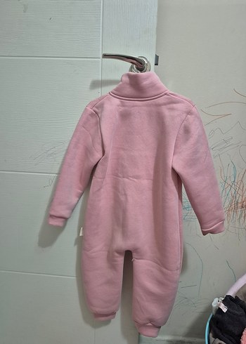 Fermuarlı Pembe Bebek Tulum - Görsel 2