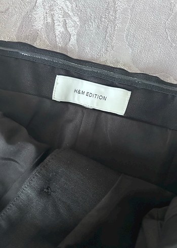 H&M Siyah Straplez Düğmeli Midi keten Büstiyer - Görsel 2