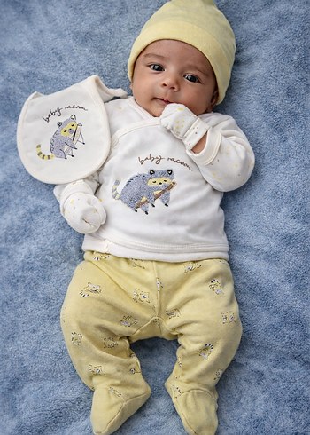 Sarı Pofuduk Bebek Hastane Kıyafeti - Görsel 2