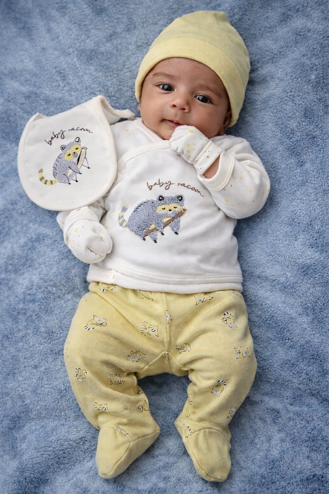 Sarı Pofuduk Bebek Hastane Kıyafeti - Görsel 2