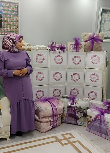 Tesettür elbise 44 beden 46 beden uyumlu