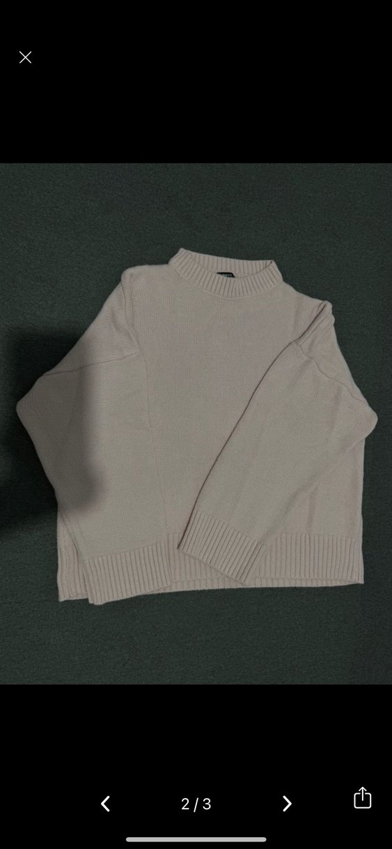 Madmext Pembe Bisiklet Yaka Oversize Triko Kazak - Görsel 2