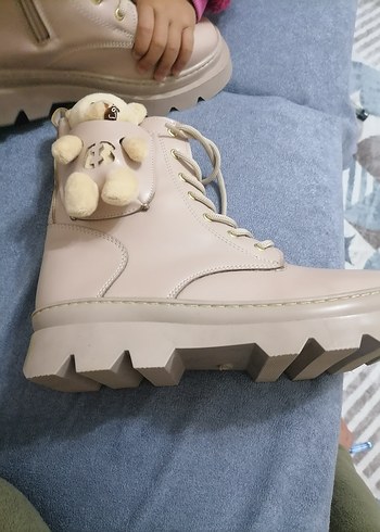 Leopar Desenli Bej Platform Tabanlı Kadın Bot - Görsel 2