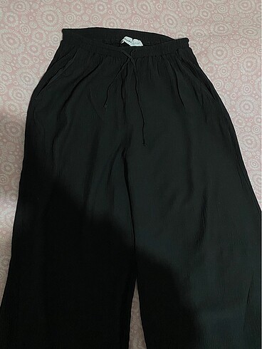 Bershka Keten Karışımlı Beli Lastikli Pantolon