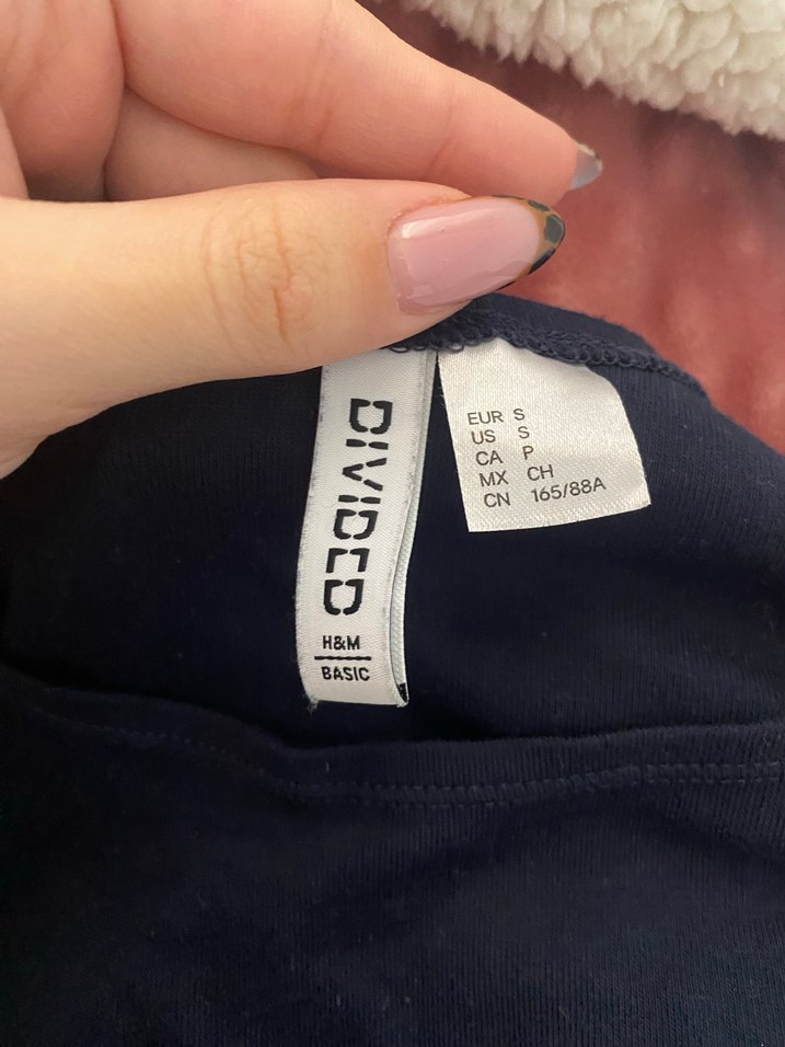 H&M Uzun Kollu Lacivert Bluz - Görsel 2