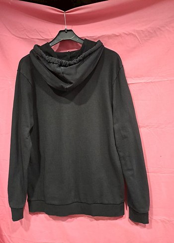 l Beden siyah Renk Mavi Kapüşonlu Oversize Sweatshirt kusursuz