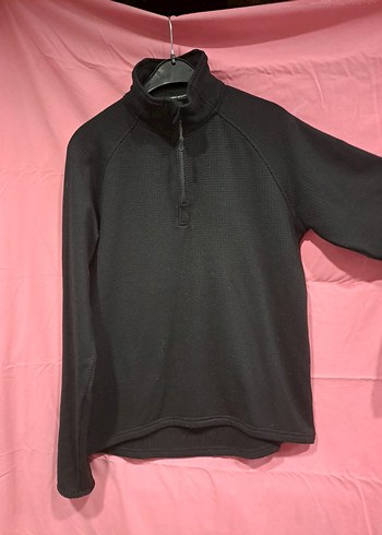 Nort Siyah Fermuarlı Yarım Yaka Erkek Sweatshirt