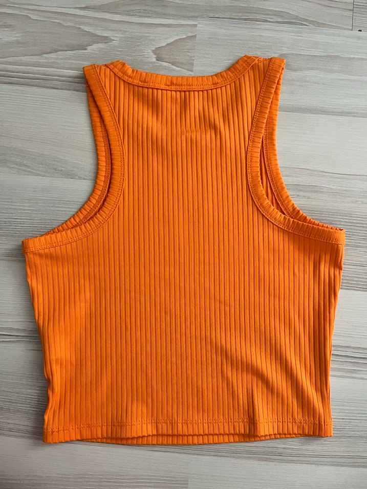 Koton Turuncu Kadın Crop, Yüksek Yakalı, Dar Kesim - Görsel 2