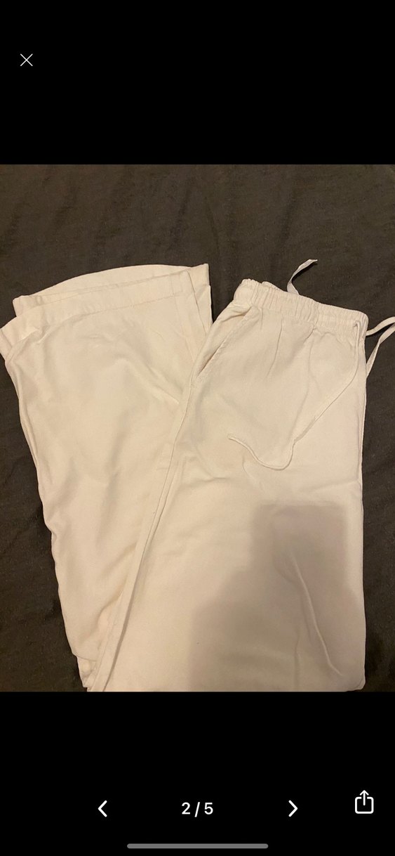 Kadın Bol Kesim Keten Kumaş Pantolon - Görsel 2