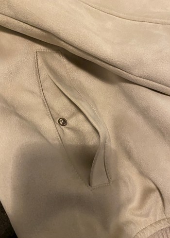 Bej Süet Fermuarlı erkek Ceket - Görsel 4