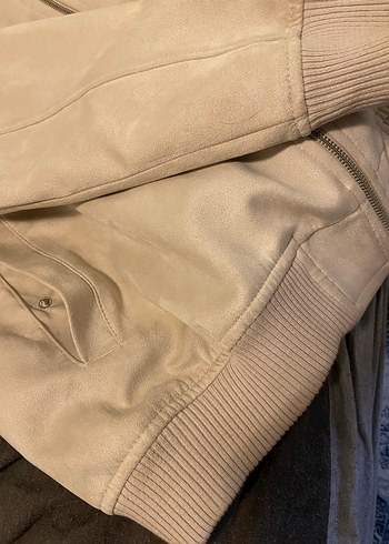 Bej Süet Fermuarlı erkek Ceket - Görsel 5