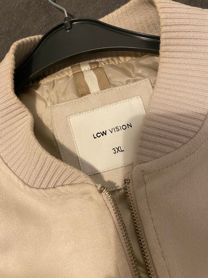 Bej Süet Fermuarlı erkek Ceket - Görsel 3