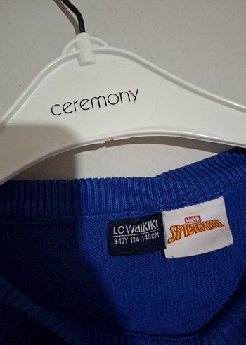 Erkek Çocuk Mavi Örümcek Adam Kazak - Görsel 3